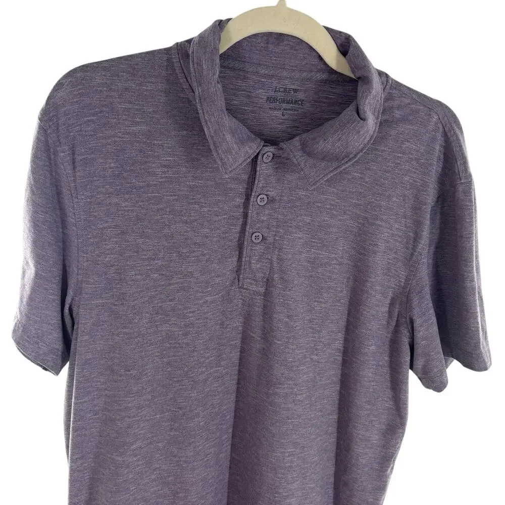 J. Crew Performance Men's Purple Short Sleeve Polo Shirt